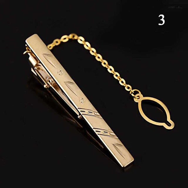 Clip Cravatta Colore 3 Clip Short Pin Fibbia Uomo Gioielli Classici Business
