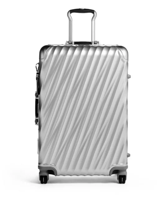 TUMI Spinner Short Trip Packing Case 26” Checked Suitcase Luggage Silver