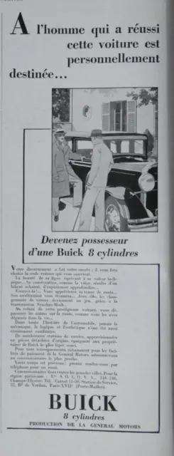 1931 Buick 8 Cylinder General Motors Press Advertisement
