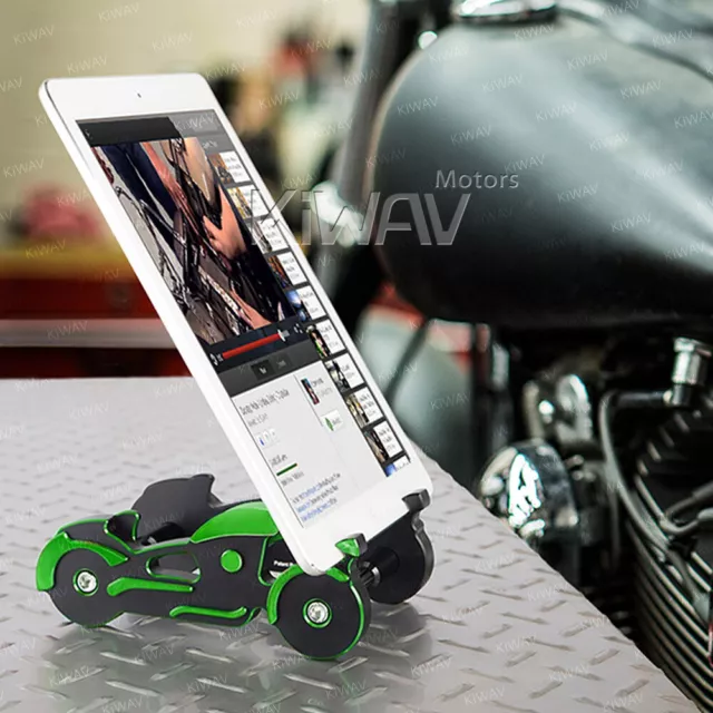 VAWiK moto 2-angle support de bureau holder CNC vert pour smartphone tablet ε