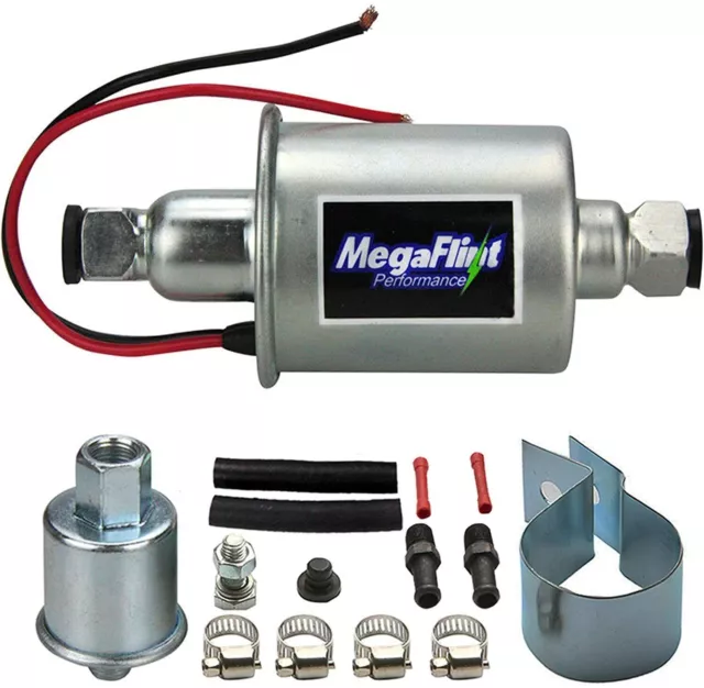 12V Universal Electric Fuel Pump Low Pressure 5-9 PSI w/Installation Kit E8012S