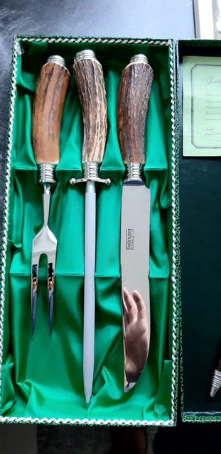 Tranchiere – Set mit Hirschhorngriff und Hirschhorn Trachtenmesser