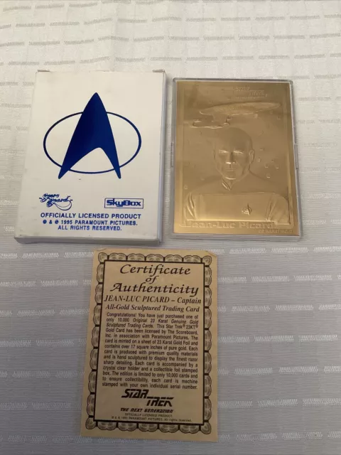 Star Trek JEAN-LUC PICARD  23 KT Karat Gold Card Limited to 10k COA #5720