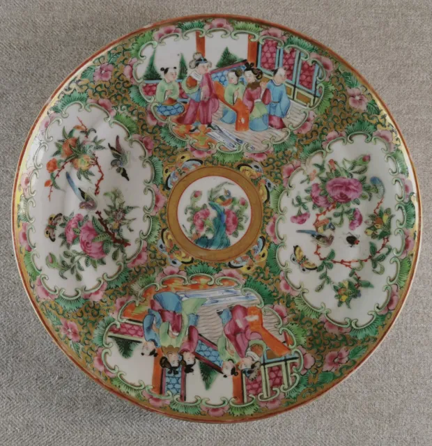 Magnifique Assiette En Porcelaine De Chine Canton