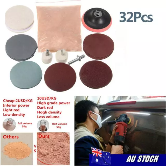 8pcs Car Windshield Glass Scratch Remover Polishing Kit 8 Oz Cerium Oxide  Powder