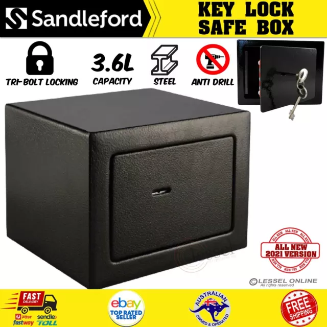 Heavy Duty Anti Theft Security Safe Key Lock Device 150x200x170mm Wall Mountable