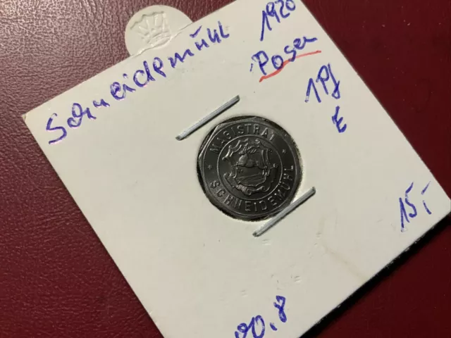 Posen, Schneidemühl 1 Pfennig Notgeld 1920 Eisen