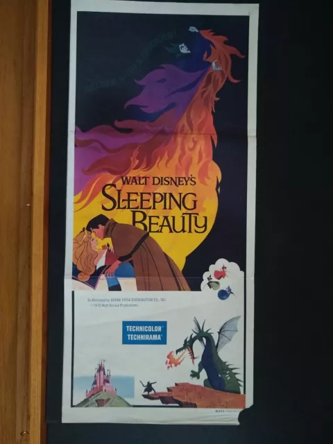 Original Walt Disney’s “Sleeping Beauty” Australian DAYBILL Movie Poster. 1970