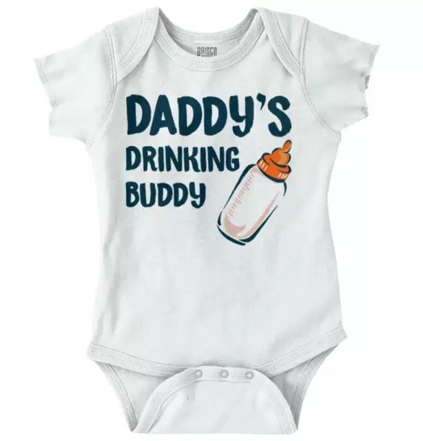 Daddys Drinking Buddy Funny Fathers Day Gift Boys Baby Infant Romper Newborn