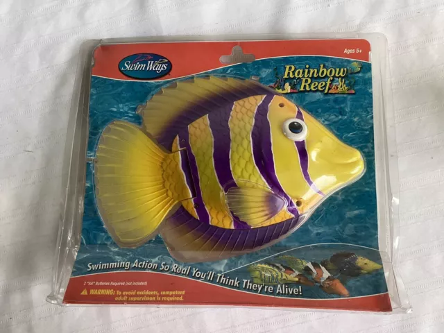 Swim Ways Rainbow Reef Swimming Action Pool Fish Yellow 2002  New
