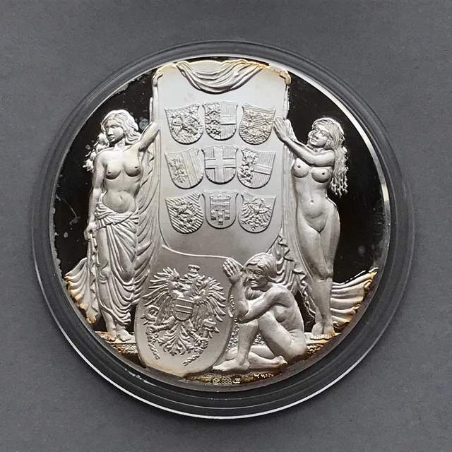 AUSTRIA Silver 999  48G 5 Schilling 2000  75 YEARS of Austrian Schilling   Proof