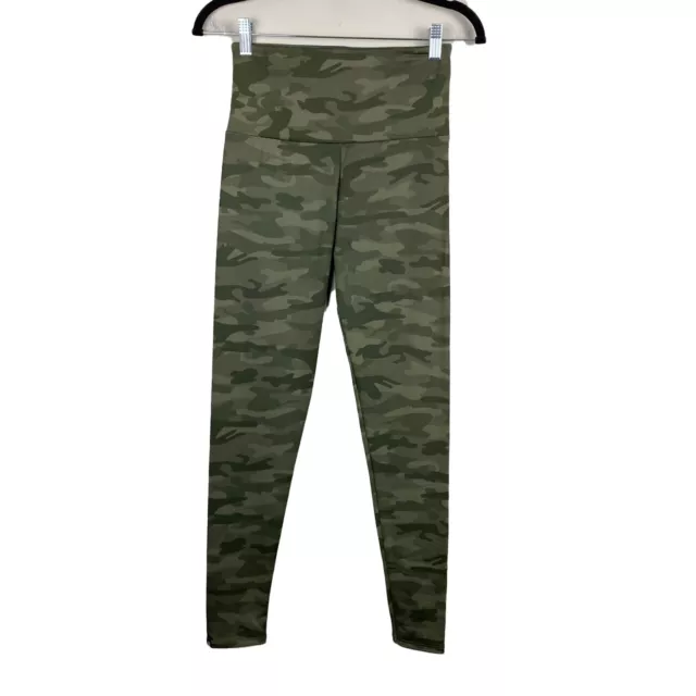 Onzie Flow High Rise Leggings SP Petite Green Camouflage Camo Full Length