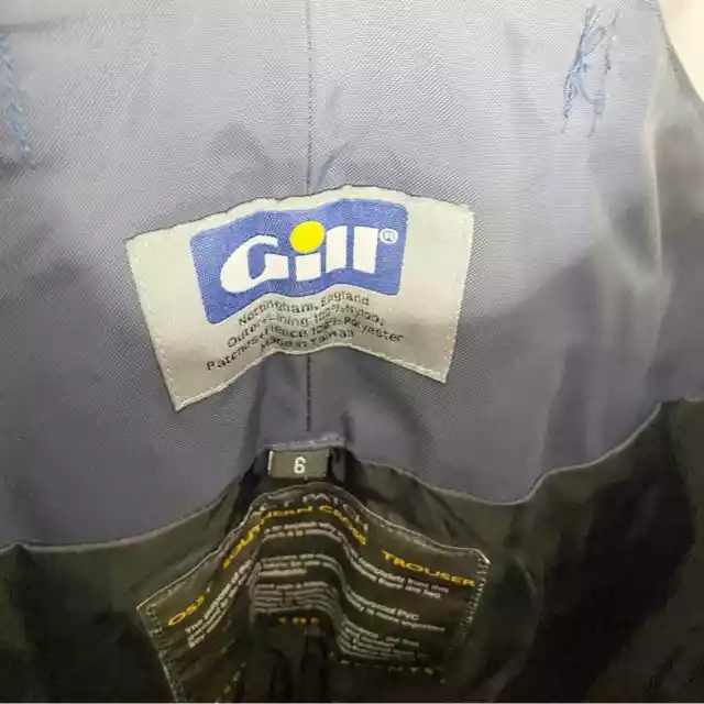 Gill OS3T Southern Cross Trouser Marine Fishing Coveralls Size 6 Blue