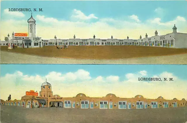 Linen Roadside Postcard Camp Hidalgo & Hidalgo Court, Lordsburg, New Mexico