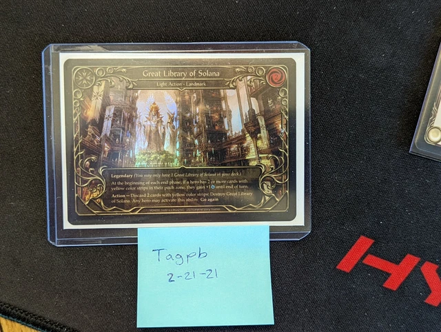 FLESH AND BLOOD Great Library of Solana Rainbow Foil PSA 9 MINT