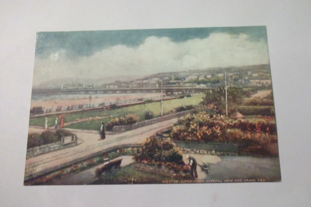 Tuck's postcard - The View & Grand Pier, Weston-Super-Mare - "Oilette", no.7012