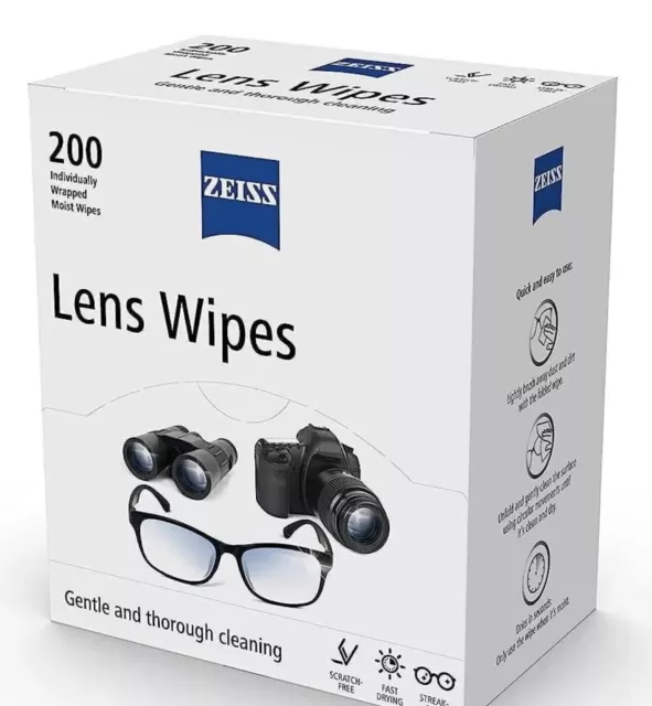 Zeiss Lens Wipes Pre Moist Optical Glasses Cleaning Phone Screen Camera