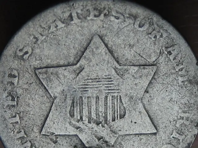 1853 Three 3 Cent Silver Trime- 3CS, Good Details