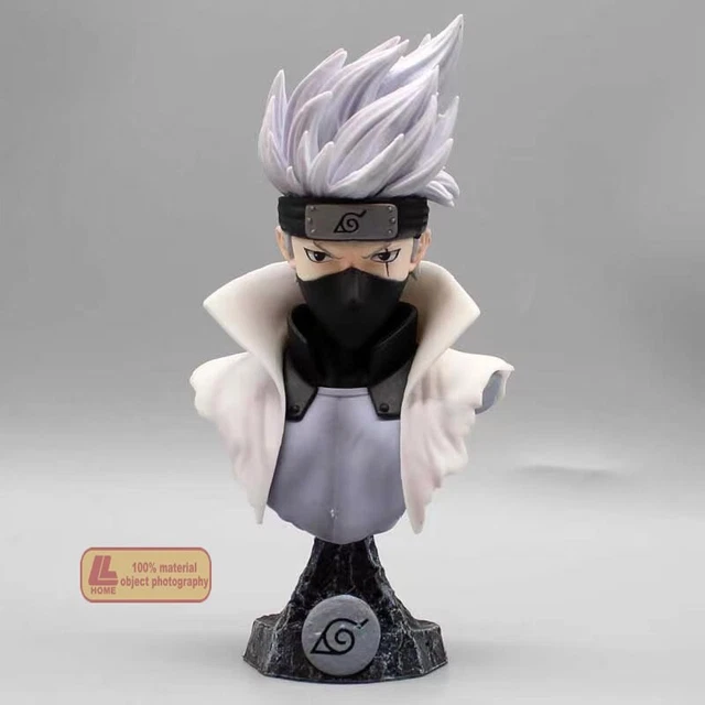 ANIME NINJA SHIPPUDEN Hatake Kakashi Head Bust PVC Figure Toy Gift Desk