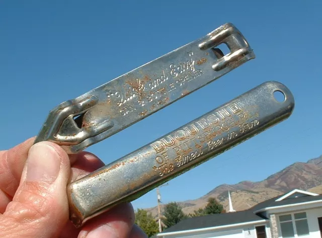 1950s Duquesne Pittsburgh Beer Over The Top Bottle opener + 1 LOT