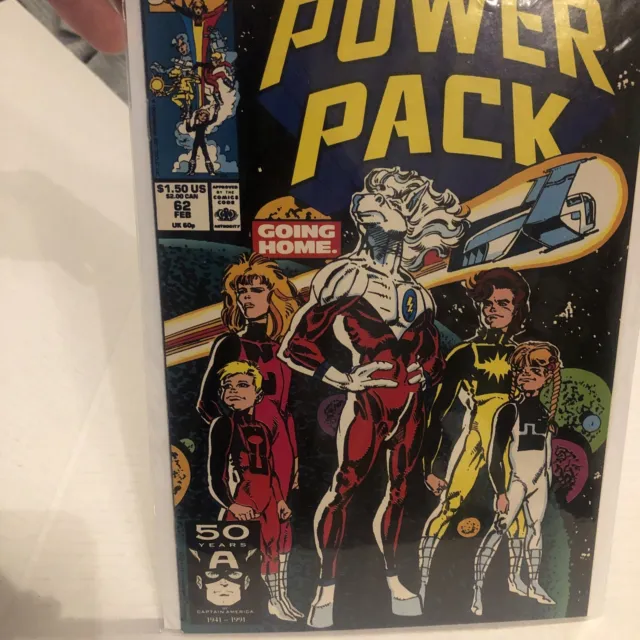 Power Pack #62 (Feb 1991, Marvel Comics) Low Print Run 1st Series Last Issue