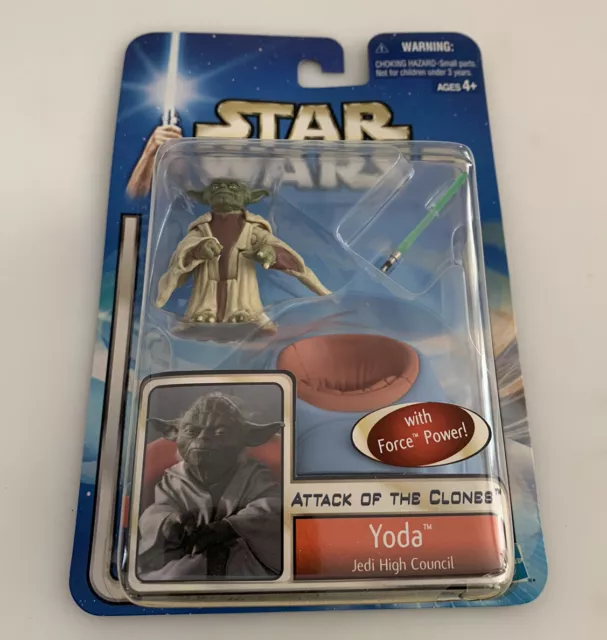 Star Wars Attack Of The Clones Yoda Jedi High Council Action Figure