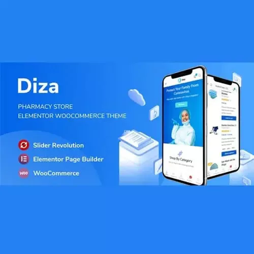 Diza - Pharmacy Store Elementor WooCommerce Theme & WordPress ⭐GPL⭐ Site Updates