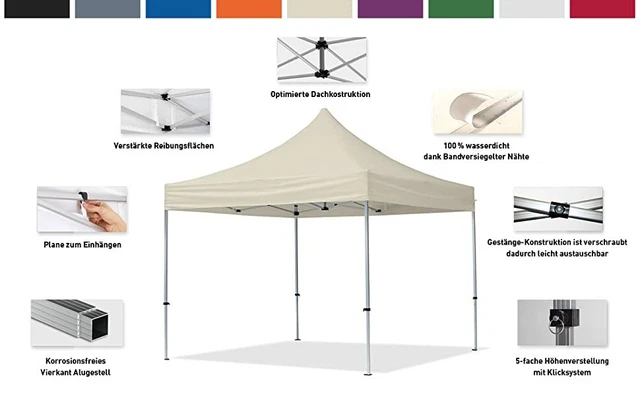 Faltzelt Faltpavillon Pavillon 3x3 3x6 Partyzelt Klappzelt Gartenpavillon Zelt 2