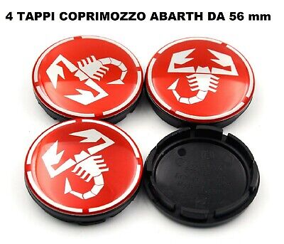4 Coprimozzo Fregi con Logo da 56mm per Cerchi in Lega Tappi Valvole Pneumatici 