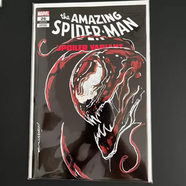 Amazing Spider-Man 26 Top Secret Spoiler Variant - Gorkem Demir Sign And Sketch