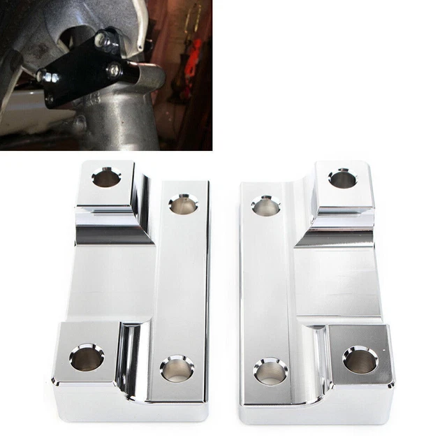 Kit staffa montaggio adattatore parafango cromato per Harley Electra Road Glide FLHT 80-99