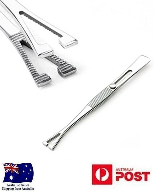 Pennington Slotted Triangle Tweezers Forceps Clamp Stainless Body Piercing Tool