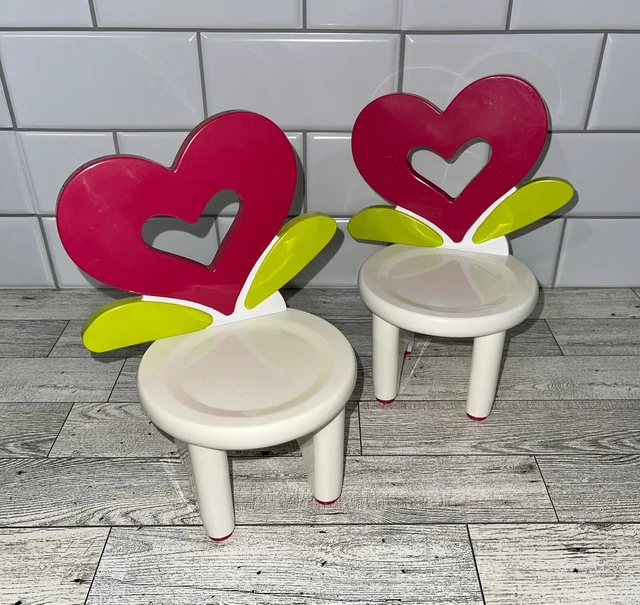 American Girl Bitty Baby Twins Set Of Chairs (For Art & Music Table) 18” Doll American Girl Bitty Baby Twins Set Of Chairs (For Art & Music Table) 18” Doll