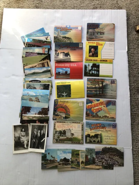 Lot of vintage postcards used and unused