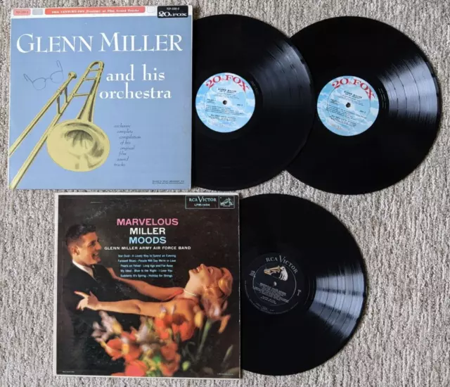 Glenn Miller LP Lot: Marvelous Miller Moods & Glenn Miller Soundtrack-Gatefold