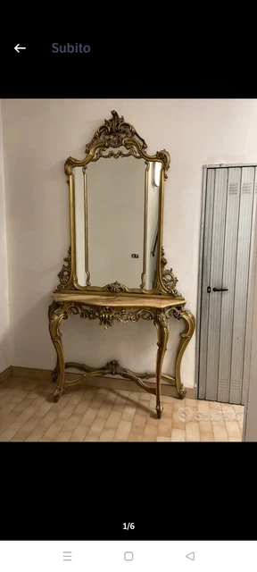 consolle ingresso legno massiccio + attaccapanni 