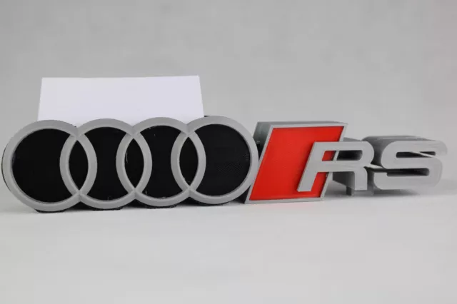 Soporte para tarjetas de visita Audi RS S-Line 3D. Gadget de escritorio