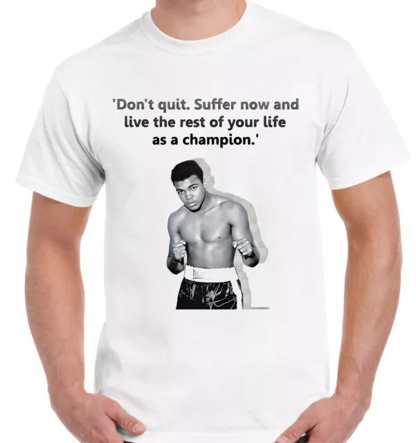 Muhammad Ali Quotes T Shirts Boxing legend inspirational Martial art T-Shirt #2