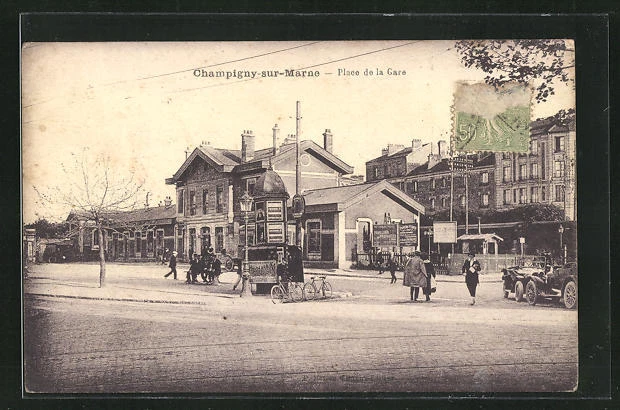CPA Champigny-sur-Marne, Place de la Gare