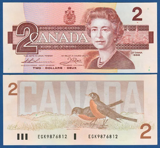 KANADA / CANADA 2 Dollars 1986  UNC  P. 94 b