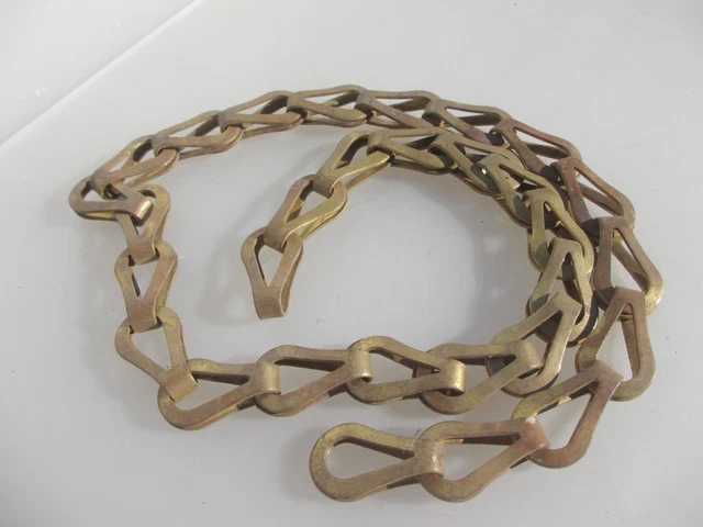 Victorian Brass Lighting Picture Chain Hanger Light Old Antique Vintage 32" 6