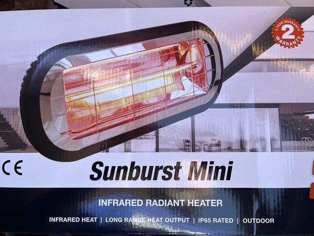 VENT-AXIA SUNBURST MINI 2kw Outdoor Garden Patio Heater - IP65 £84.99 -  PicClick UK