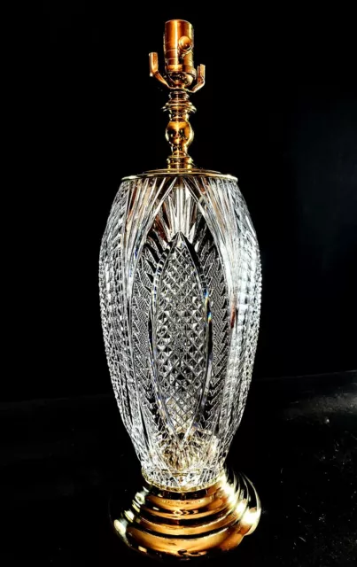 Waterford Millennium Extra Large Fine Cut Crystal Lamp - MINT!