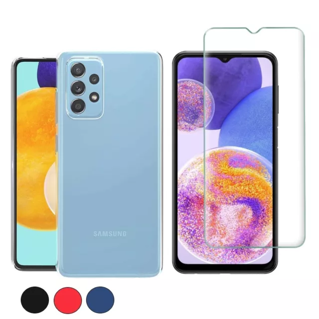 Coque de protection souple + Verre trempé 2.5D pour Samsung Galaxy A23 4G / 5G