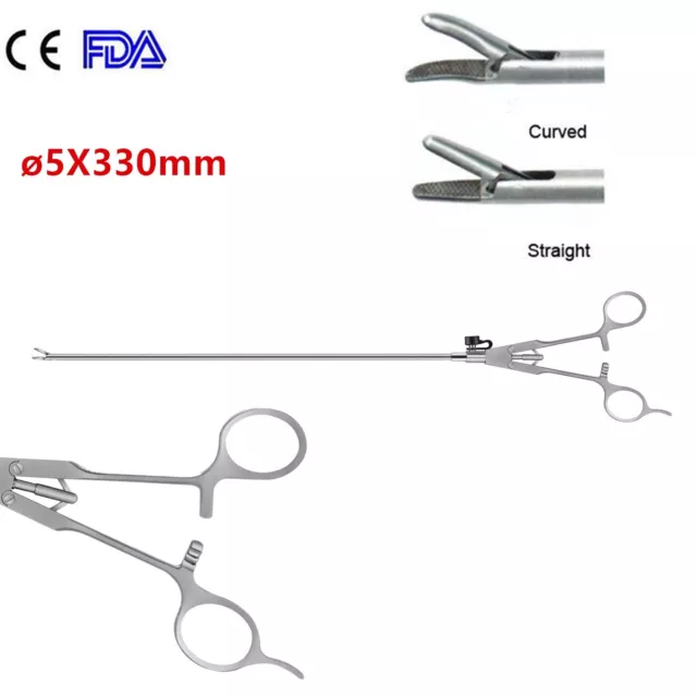 O Type Needle Holder ø5X330mm Laparoscopy Laparoscopic Endoscopy Straight/Curved