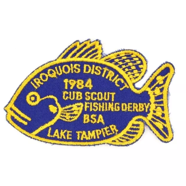 1984 Iroquois District Fishing Derby Chicago Area Council Patch Boy Scouts BSA