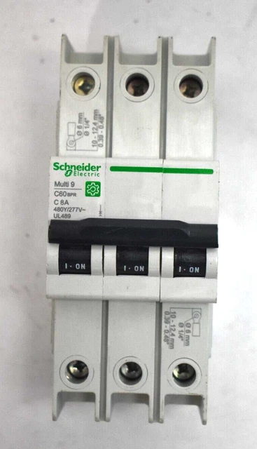 Schneider Electric Miniature Circuit Breaker MCB Multi9 C60BPR 3P 8A C Curve