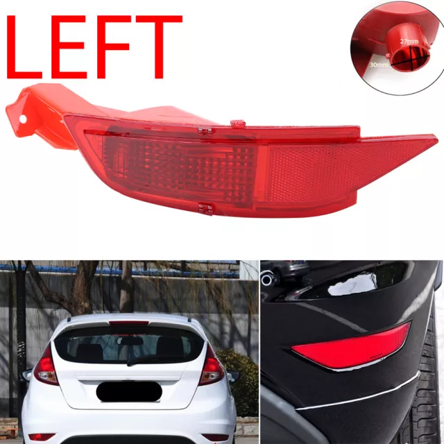 LHD Rear Side Left Bumper Reflector N/S Fog Light Len For Ford Fiesta MK7 08-12