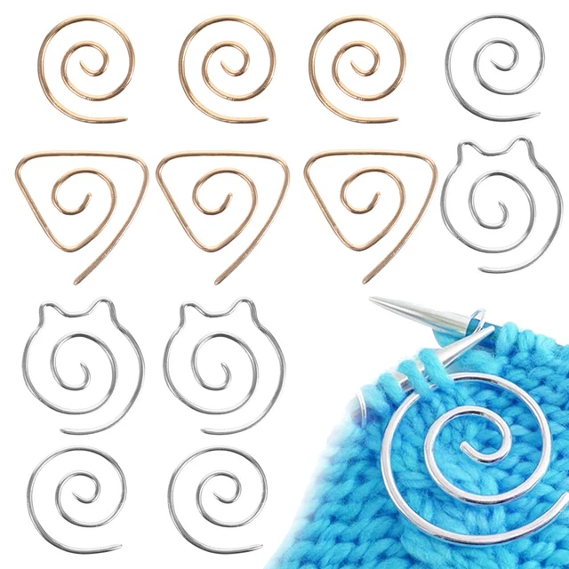12 Pcs Strickende Spiralnadel 5X4.3cm Rostfreier Stahl Reisen