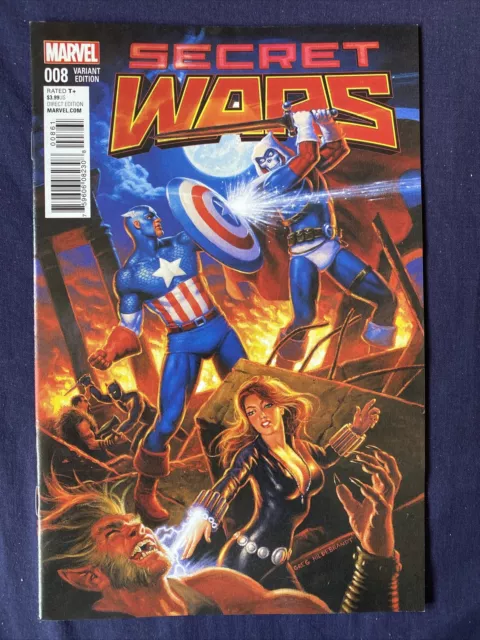 Secret Wars #8 (Hildebrandt 1:25 Classic Variant) Bagged & Boarded (2015)